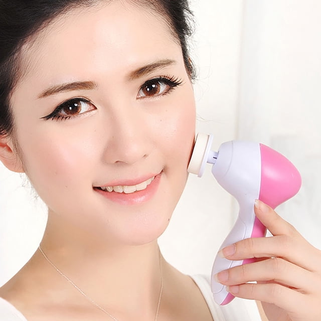 Heliisoer Electric Chargeable Face Cleansing Brush Tools Deep Facial Clean Instrument Skin Massage Firming Rechargeable Facial Cleansing Spin Brush Face Clean