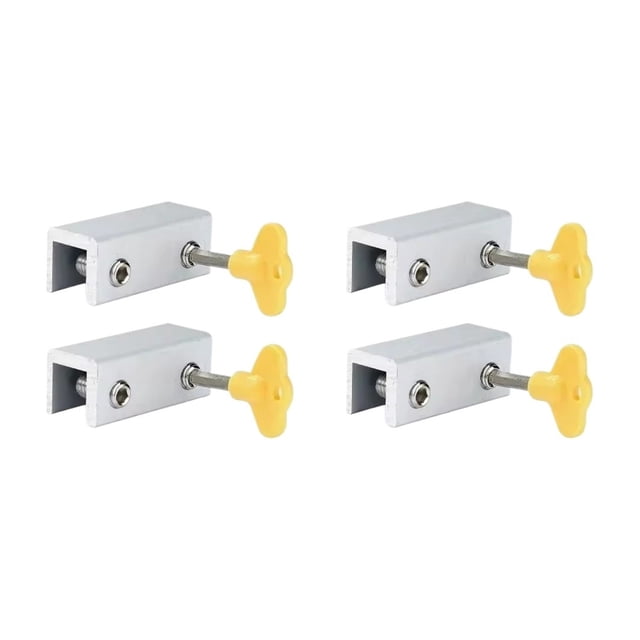 4 Pcs Window Safety Lock Aluminum Alloy Sliding Lock Sliding Door Anti-Theft Lock Adjustable ,Easy to Use