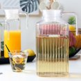 thumbnail image 1 of 61 Ounces Pitcher with Lid and Spout - High Heat Resistance& Lightweight Striped kettle 1800ml, 1 of 8