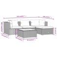 thumbnail image 5 of vidaXL 5 Piece Garden Lounge Set with Cushions Poly Rattan Brown, 5 of 5