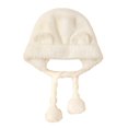 thumbnail image 1 of MesaSe Plush Balls Ears Decor Fleece Lining Solid Color Ear Protection Baby Beanie Winter Infant Cartoon Shape Bucket Hat Scarf Cap, 1 of 10