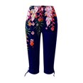 thumbnail image 4 of Womens Relaxed Fit Cargo Pants by Generic XL Solid Black Casual Capris, Drawstring, Cropped, Lightweight, 1 Count, 4 of 5