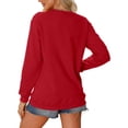thumbnail image 4 of Chandail de Mode d'Hiver pour Femmes, Imprimé Festif de Noël, Haut à Col Rond, Chandails à Capuchon Mignons pour Femmes, Chandail à Capuchon pour Femmes, Chandails Confortables pour Femmes, Chandails à Capuchon Butter pour Femmes, Sweat pour Dames, Softball pour Filles, Échauffement, 4 of 5