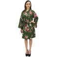 thumbnail image 2 of Bimba Kimono à Imprimé Floral pour Femme, Robe à Manches Longues, Tenue de Nuit pour Demoiselle d'Honneur-24, 2 of 6
