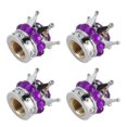 thumbnail image 1 of Valve de Tige de Roue, Capuchons de Valve de Roue à Noyau en Cuivre en Forme de Couronne, Résistants à l'Usure, 4 Pcs, Universels pour Voitures, Camions, Bicyclettes, Blanc, Rouge, Violet, Rouge Rose, 1 of 8
