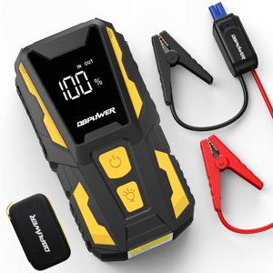 DBPOWER 5000A Démarreur de saut, 74Wh Démarreur de saut de batterie de voiture pour Jusqu'à 10.0L Gaz et 8.0L Moteur diesel, 12V Boîte de saut portable Batte