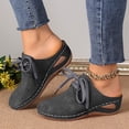 thumbnail image 2 of Sabots à Talon Compensé pour Femmes, Mules à Enfiler, Chaussures Confortables à Lacets, Bout Fermé, Sandales d'Été Sans Talon, 2 of 6