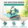 thumbnail image 4 of Eastvita 6-in-1 Multifunctional Heat Press Machine with Dual Display/15x15 Inch/US Plug, 4 of 6