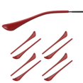 thumbnail image 1 of Uxcell 4 Paires de Branches de Remplacement pour Lunettes, Embouts d'Extrémité de Lunettes en Plastique Antidérapants, Reteneurs de Lunettes Adaptés à 1,4 mm pour Lunettes Rondes Fines en Métal, Branches de Lunettes de Soleil, Style2 Rouge, 1 of 6