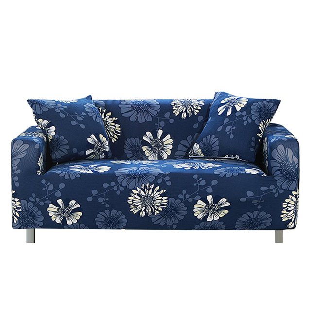 2024 2 Seaters Printed Loveseat Sofa Covers Stretch Elastic Couch Slipcover Protector Removable Washable for Dining Room, Feathers