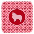thumbnail image 1 of Collie Valentine Hearts Foam Coasters - Set 4, 3.5 x 3.5 In., 1 of 1