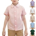 thumbnail image 5 of Kids Girls Button Down Shirts Button Down Boys Graduation Shirts School Clothes 5-6 Years, 5 of 5