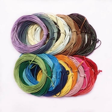 Cordon en Nylon Ciré de 2 mm pour Fabrication de Bijoux, Accessoires de Cordon, Cordon de 10 m, Cordon pour Perles, Ivoire