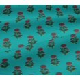 thumbnail image 5 of oneOone Georgette Viscose Fabric Leaves & Floral Block Print Sewing Fabric BTY 42 Inch Wide, 5 of 5