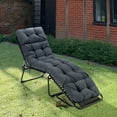 thumbnail image 4 of Costway Coussin de Chaise Longue 73 Pouces Coussin Rembourré pour Fauteuil Inclinable Intérieur Extérieur Gris, 4 of 10