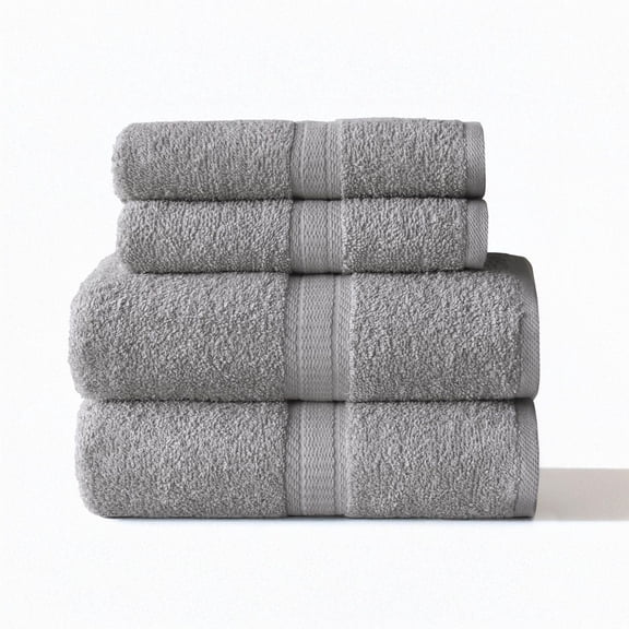 Ensemble de 4 pièces Mainstays – 2 serviettes à main, 2 serviettes de bain
