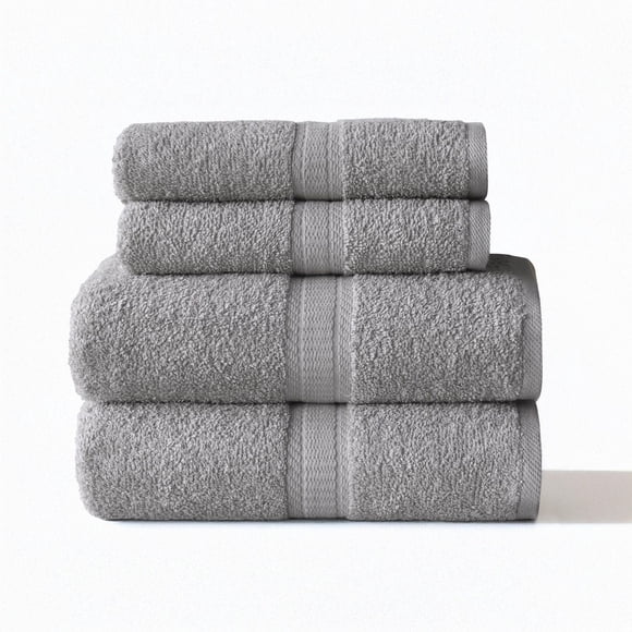Mainstays 4pk Bundle Set - 2 Hand Towels, 2 Bath Towels