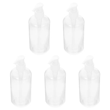 USHOBE 5Pcs Plastic Shower Gel Bottles with Reusable Design for Public Use