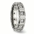 thumbnail image 4 of Bague en Titane Brossée/polie Rainurée Taille 8.5, 4 of 6