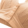 thumbnail image 5 of ManxiVoo Front Closure Wireless Bra for Women Full Coverage Comfortable Support Minimizer Bralette Non Padded Everyday Wear XXL Size Beige, 5 of 5