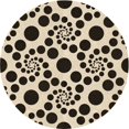 thumbnail image 1 of Ahgly Company Machine Washable Indoor Round Transitional Golden Blonde Gold Area Rugs, 4' Round, 1 of 7