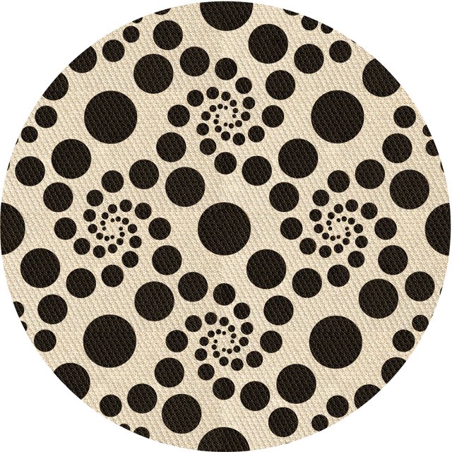 Ahgly Company Machine Washable Indoor Round Transitional Golden Blonde Gold Area Rugs, 4' Round