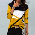 thumbnail image 1 of DPTALR T-shirt Décontracté pour Femmes à Imprimé Géométrique, Blouse à Manches Longues, Col Rond, Hauts Décontractés, 1 of 5