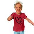 thumbnail image 2 of MeetoTime T-shirt en Coton pour Tout-Petits Enfants Garçons Filles Col Rond Saint-Valentin Imprimé Manches Courtes Haut Tee 3-10 Ans, 2 of 4