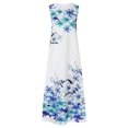 thumbnail image 4 of Pisexur Robe d'Été de Plage pour Femme, Robe Longue Formelle à Fleurs, Manches Courtes, Col en V, Décontractée, Ample, Grande Taille, avec Poches, 4 of 8