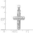 thumbnail image 2 of Pendentif Crucifix /croix Réversible en Or Blanc 14 K, 2 of 2