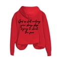 thumbnail image 4 of Prolriy Chandails à Capuchon pour Femmes, Sweat à Capuche Décontracté Imprimé Dieu Qui Écrit Encore pour Femmes Rouge m, 4 of 4