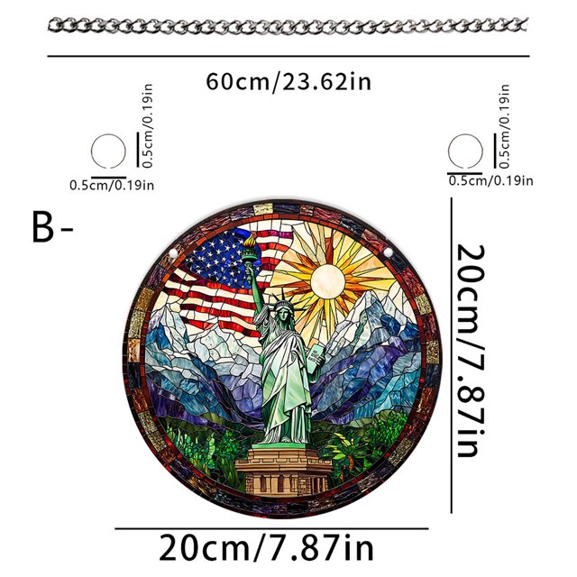 Independence Day Decorations Independence Day Celebration Acrylic Painted Window Decoration Hanging Decoration Wall Decoration Craft Hanging Decoration Home Decoration