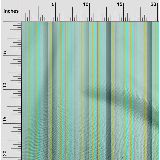 oneOone Tissu Flex en Coton Tissu à Rayures Multicolores Imprimé au Mètre 40 Pouces de Large