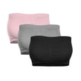 thumbnail image 1 of Double Women Plus Size Strapless Bra Bandeau Tube Removable Padded Top Stretchy, 1 of 5