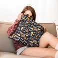 thumbnail image 4 of Throw Pillow Covers Set of 2 Boho Farmhouse Decorative Pillow Covers 20x20 Inch, Geometric Patterns, Square Pillow Covers for Couch, Sofa, Bed, Fall Home Decor, 4 of 7