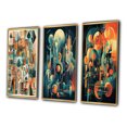 thumbnail image 3 of Designart "Mid Century Innovations Green and Orange II" Modern Midcentury Framed Wall Art Set Of 3 - Green Midcentury Frame Canvas Set For Living Room Decor, 3 of 6