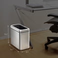 thumbnail image 3 of Simplehuman 25 Liter / 6.6 Gallon Slim Open Top Trash Can, Commercial Grade Brushed Stainless Steel, 3 of 7