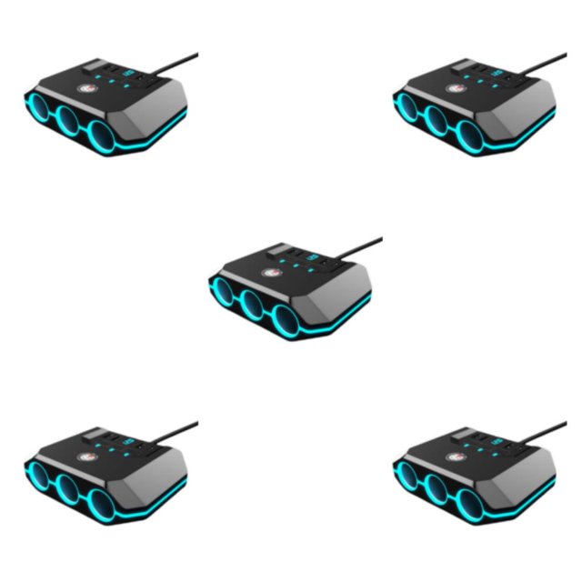 Baohd 1/2/3/5 Universal Compatibility Car Splitter Adapter For Various Car Models Three Hole 5PCS