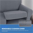 thumbnail image 2 of Housse de Sofa à Grille Texturée Extensible 4 Pcs, Housse de Canapé Douce, Housses de Meubles Lavables pour Lavable à la Machine, 2 of 3