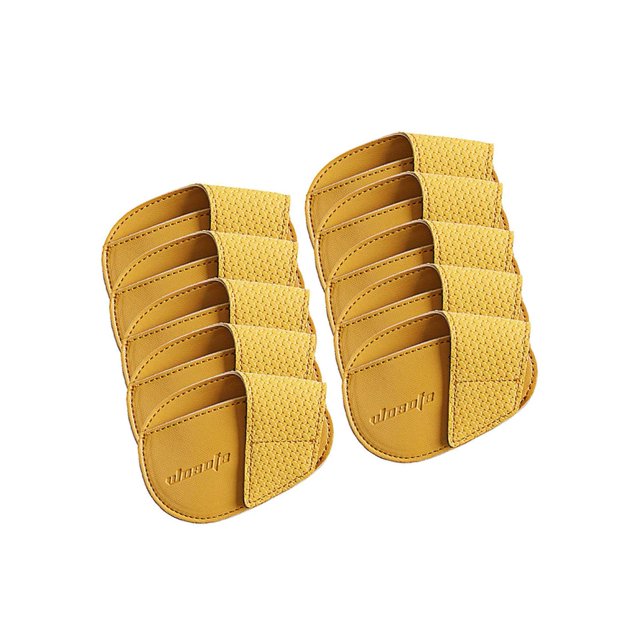 serony Golf Head Covers PU Portable Protector for Athlete Travel Golf Training Yellow Small