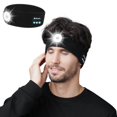thumbnail image 2 of Bandeau Bluetooth, Bandeau LED avec Lumière Bandeau de Sport Sans Fil Design de Nouvelle Génération, 2 of 14