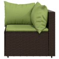 thumbnail image 5 of vidaXL 3 Piece Garden Lounge Set with Cushions Brown Poly Rattan, 5 of 5