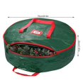 thumbnail image 4 of Christmas Wreaths Bag Artificial Garlands Ornaments Storage Container Home Red, 4 of 9