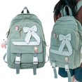 thumbnail image 2 of Sac à Dos Papillon Vert pour Filles – Grand Sac d'École avec Accessoires Pendentif Mignons, 2 of 9