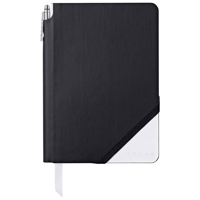 Cross AC273-6MB Jot Zone Blanc Journal, Noir/blanc, Moyen