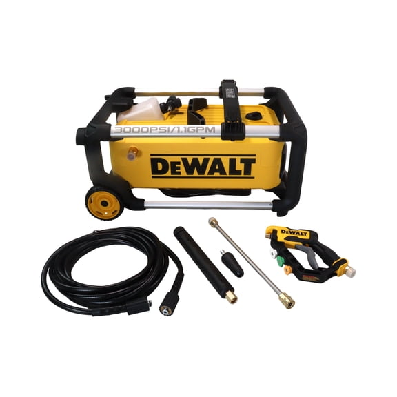 DEWALT Laveuse Électrique à Pression à Eau Froide 15 A, 3000 PSI, 1,1 GPM, avec Rangement d'Équipement Interne