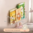 thumbnail image 1 of Wall-Mounted Acrylic Book Display Shelf - Transparent, Drill-Free Installation with Included Non-Trace Nails, Space-Saving Design for Kids' Books, Oxford Magazines, Bedroom & Living Room Decor, 1 of 6