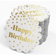 thumbnail image 4 of Inkdotpot 50 Pack Happy Birthday Favor Paper Tags Craft Real Gold Foil Hang Tags, 4 of 6