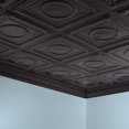 thumbnail image 2 of Fasade Rosette Decorative Vinyl Ceiling Panel 2ft x 4ft 5 Pack Smoked Pewter, 2 of 5