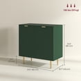 thumbnail image 3 of HOMCOM Sideboard Buffet Cabinet with Adjustable Shelves, Green, 3 of 10